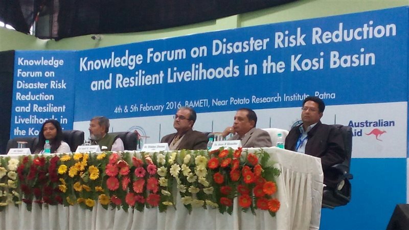 Knowledge forum Workshop Organised By BSDMA and ICIMOD.Patna(Bihar) 4,5-02-2016.